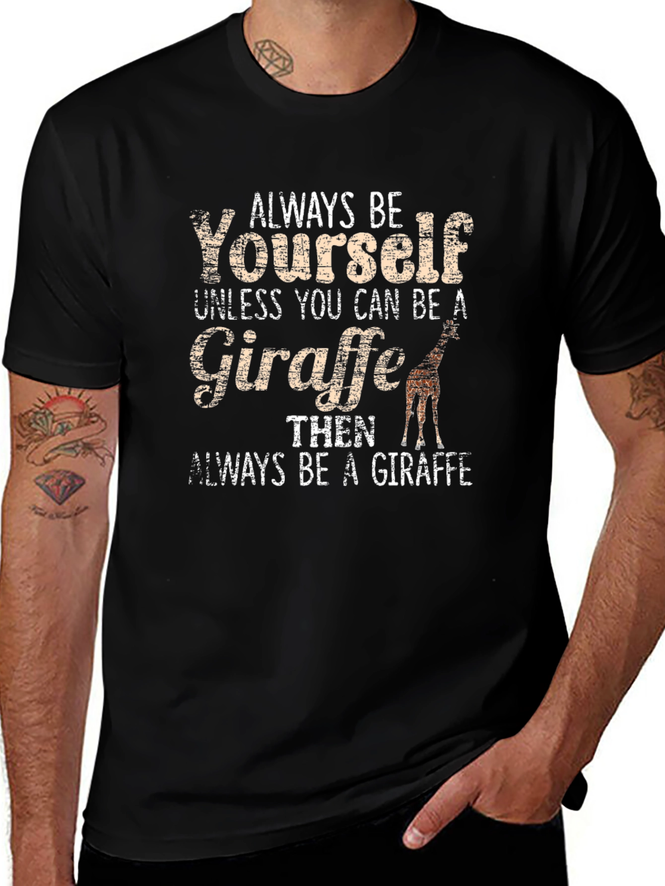 Always Be Yourself Giraffe Graphic Tee