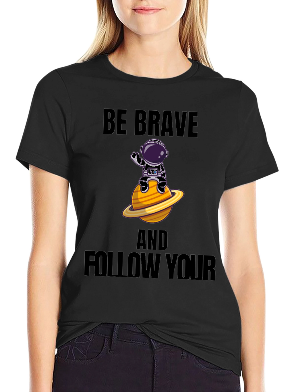 Be Brave Astronaut Graphic T-Shirt