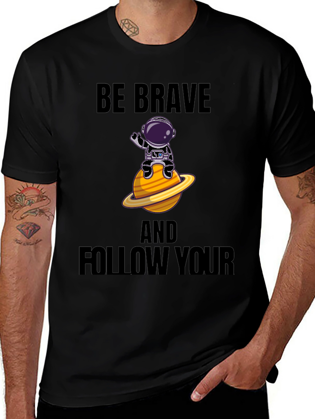 Be Brave Astronaut Graphic T-Shirt