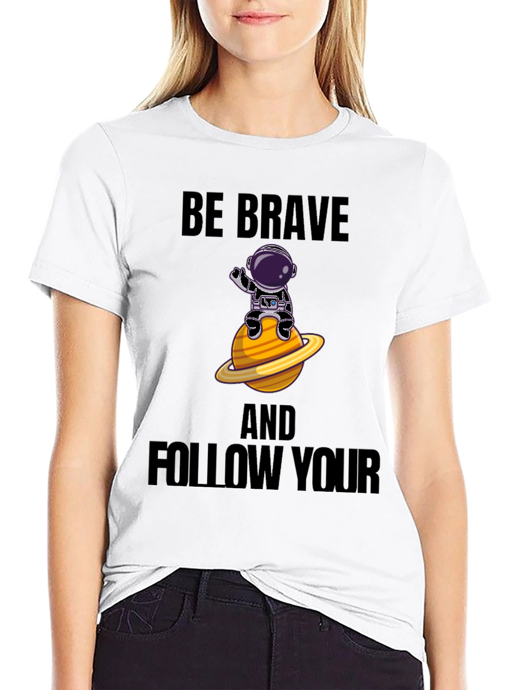 Be Brave Astronaut Graphic T-Shirt