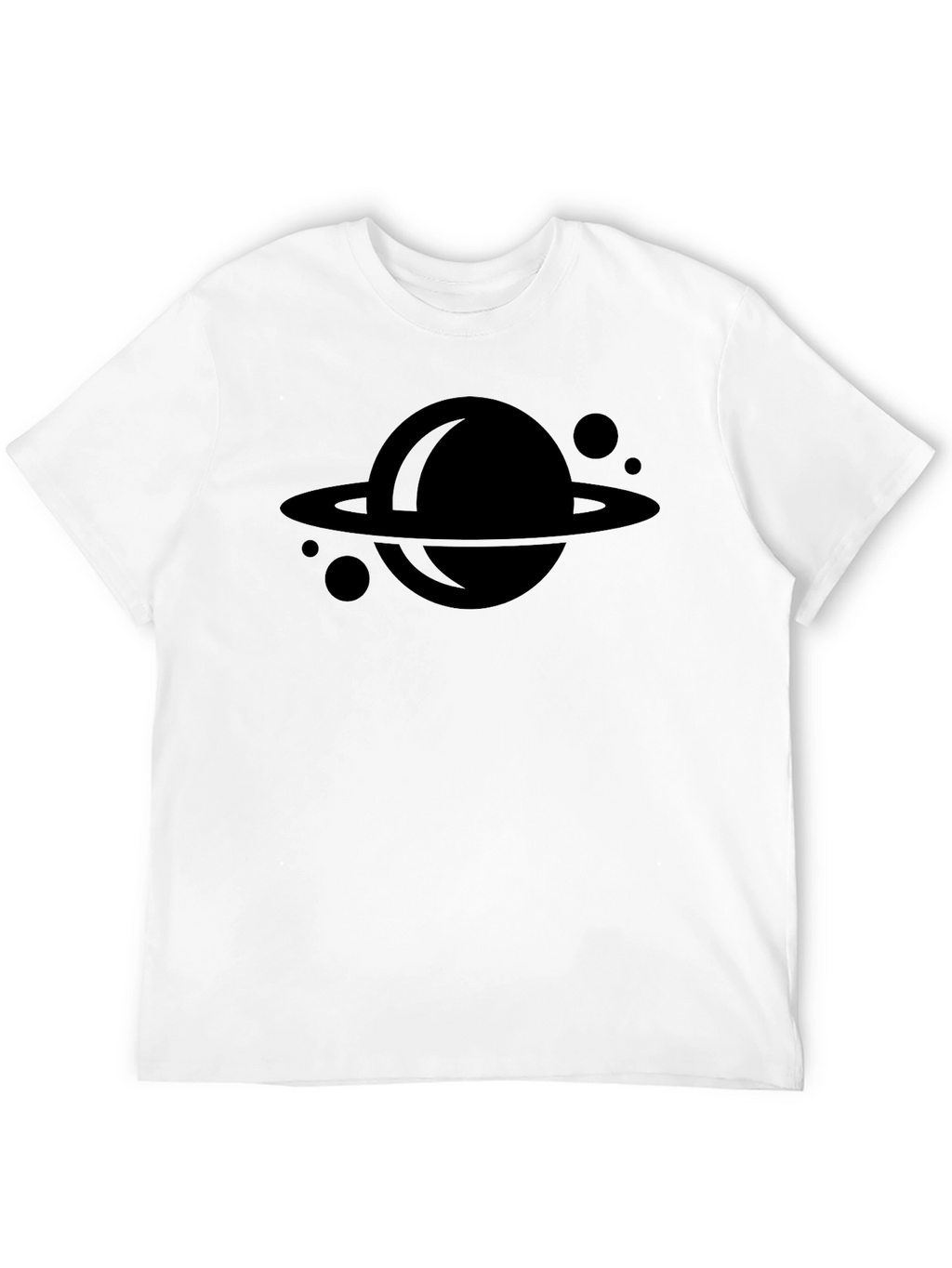 Planet Graphic Tee - Cool Black Crewneck T-Shirt
