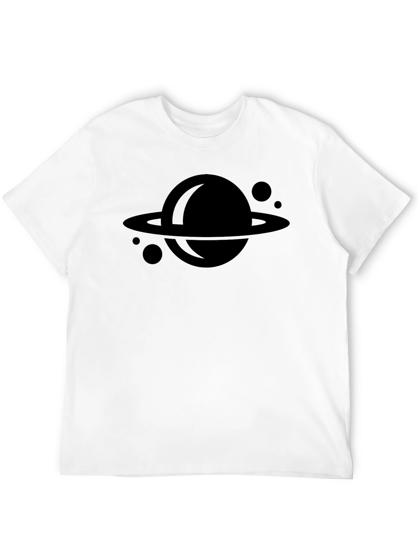 Planet Graphic Tee - Cool Black Crewneck T-Shirt
