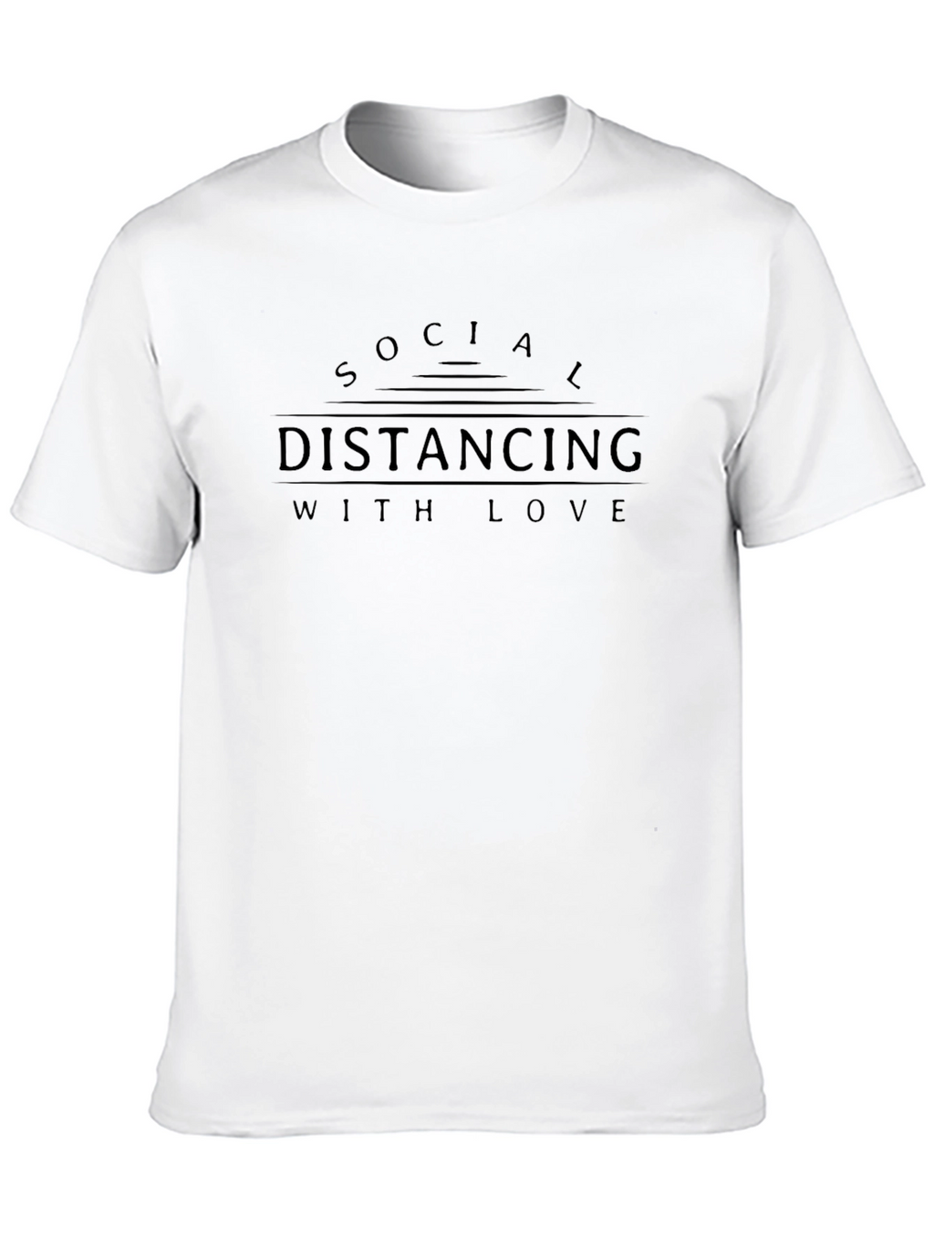 Social Distancing With Love Graphic T-Shirt