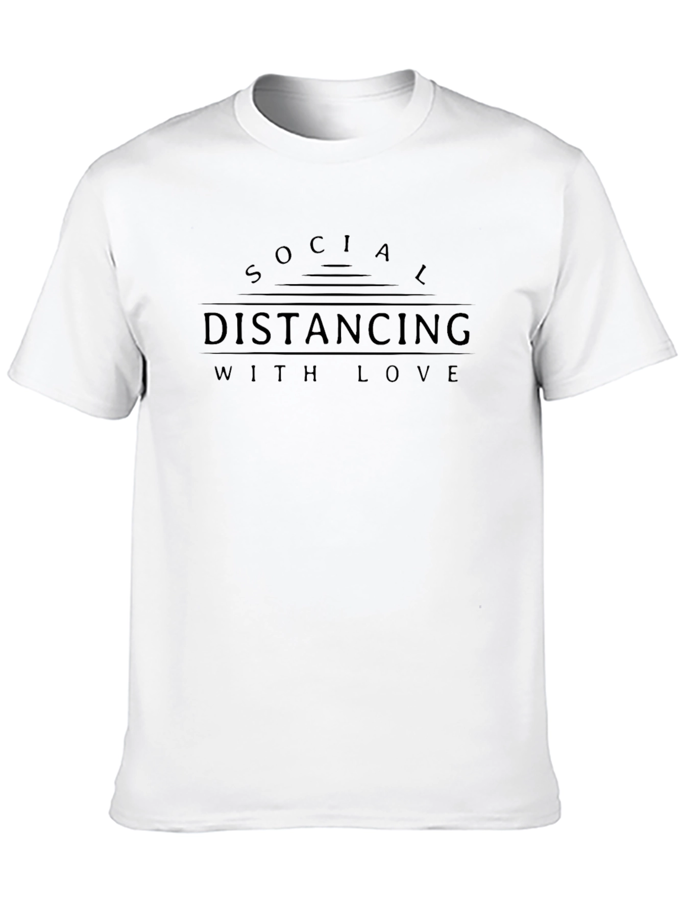 Social Distancing With Love Graphic T-Shirt