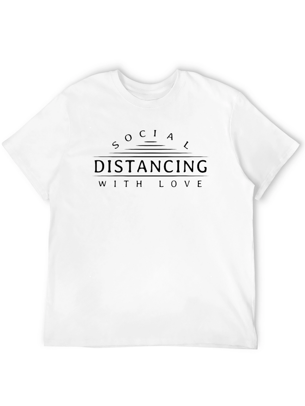 Social Distancing With Love Graphic T-Shirt