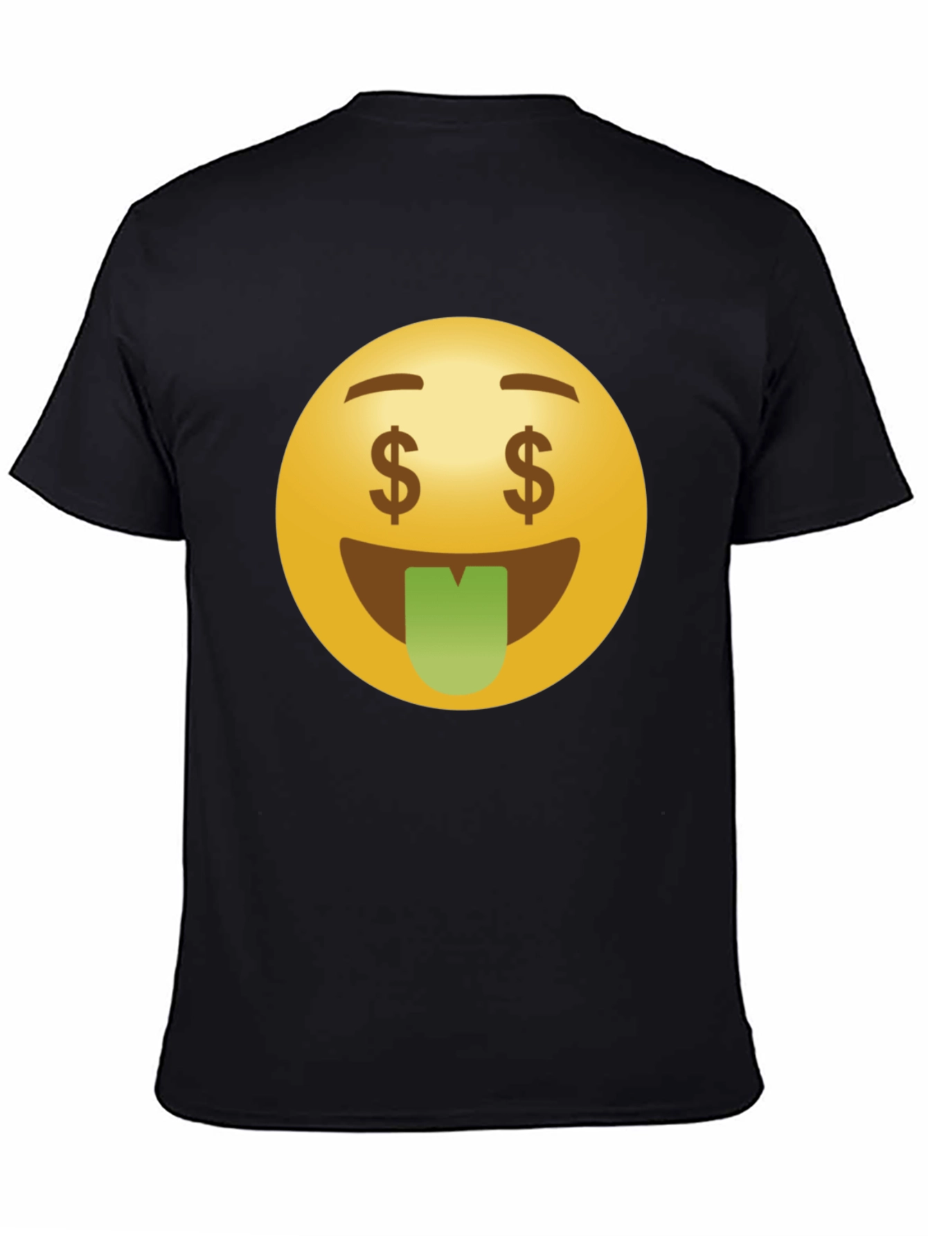 Money Eyes Emoji Black T-Shirt