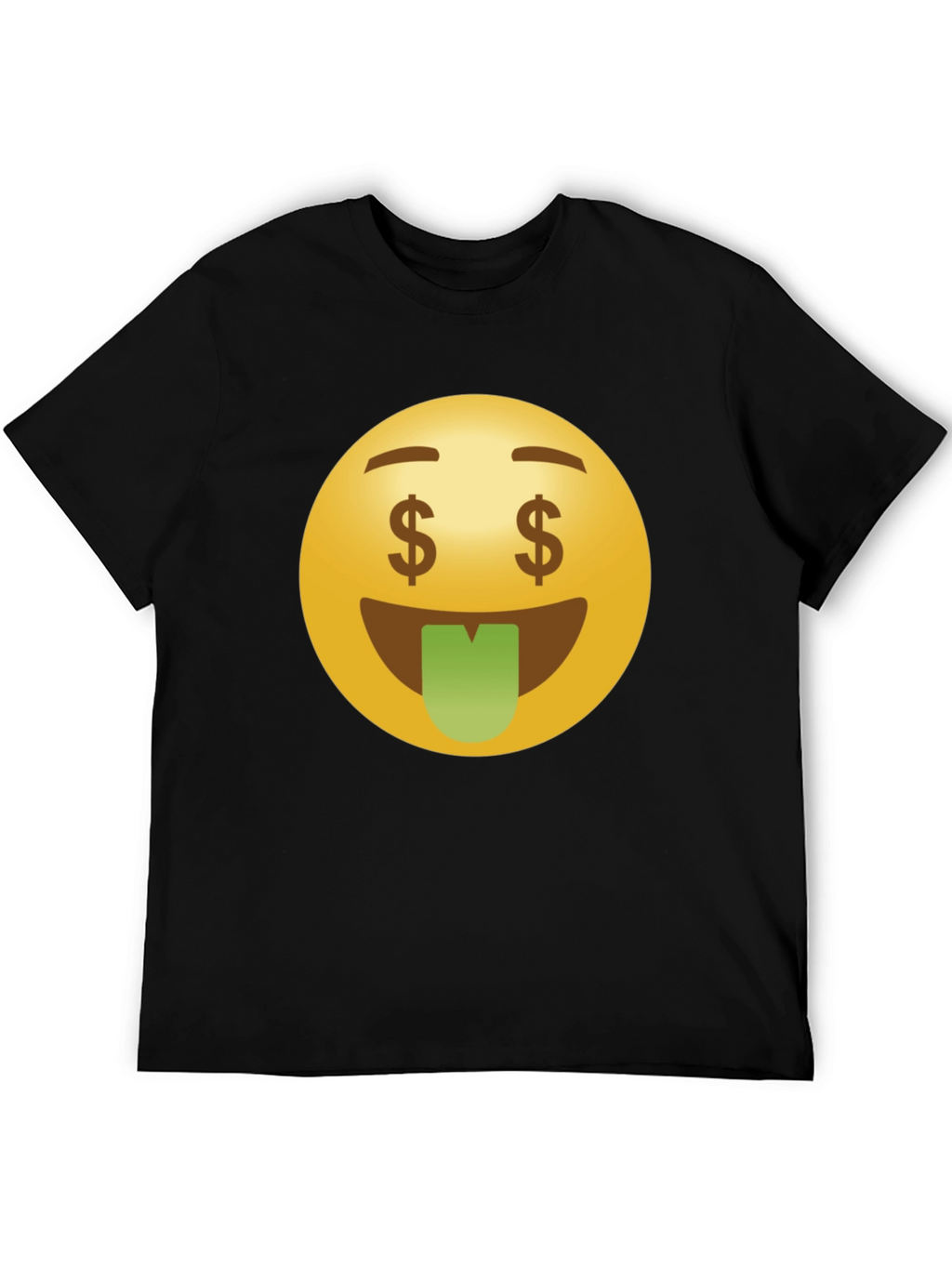 Money Eyes Emoji Black T-Shirt