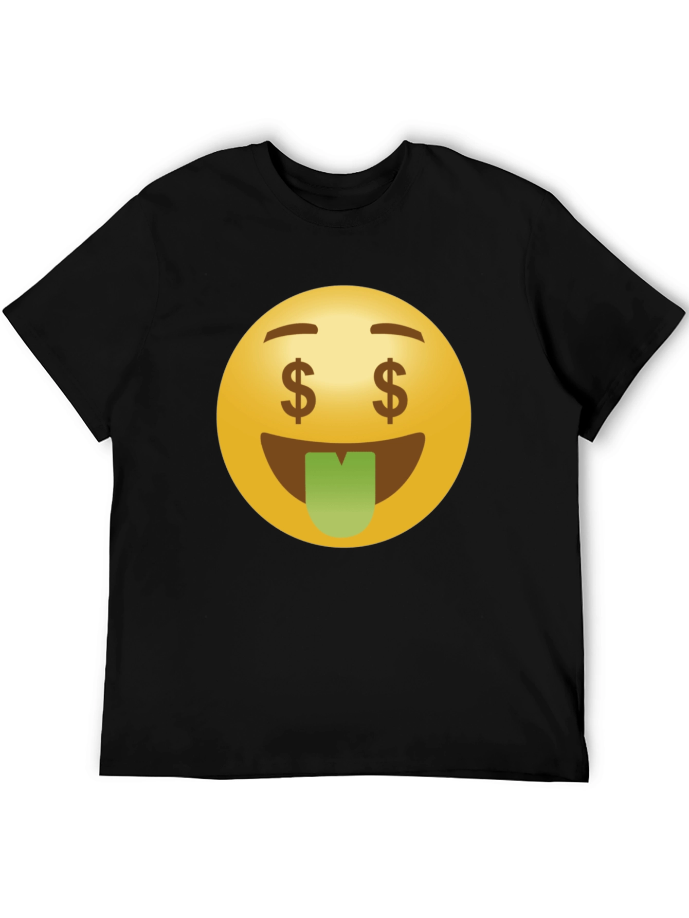 Money Eyes Emoji Black T-Shirt