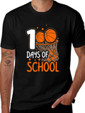 100 Days of School Basketball T-Shirt