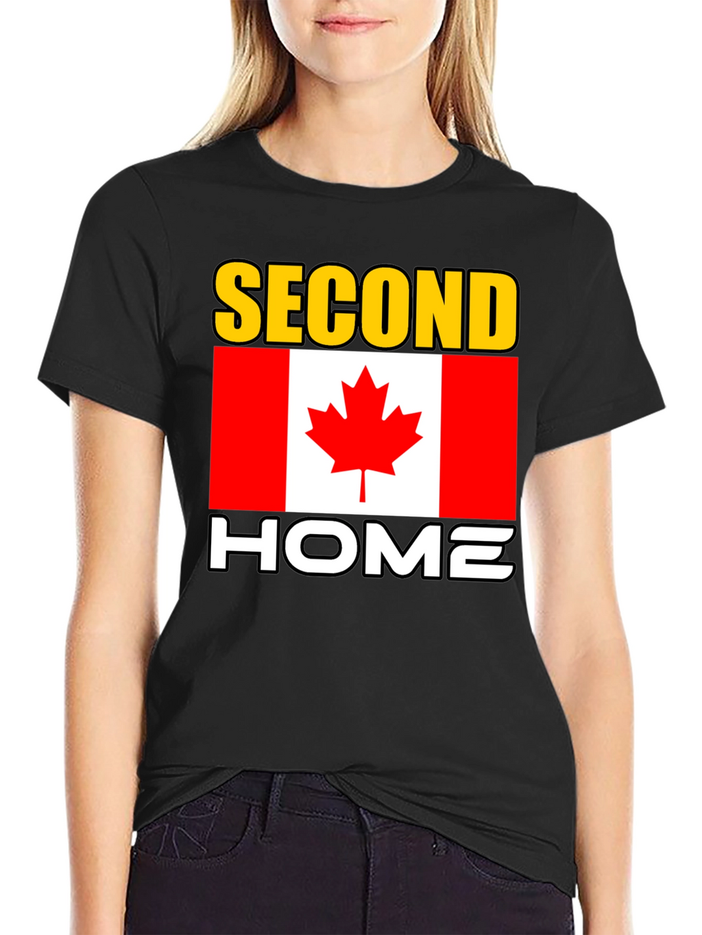 Canada Second Home Black T-Shirt