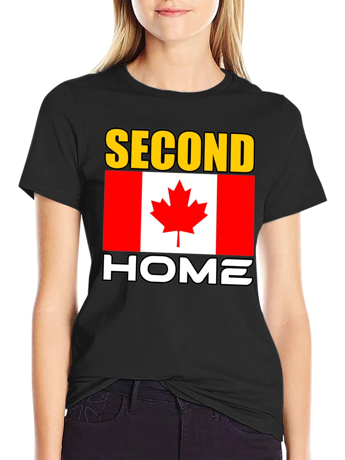 Canada Second Home Black T-Shirt