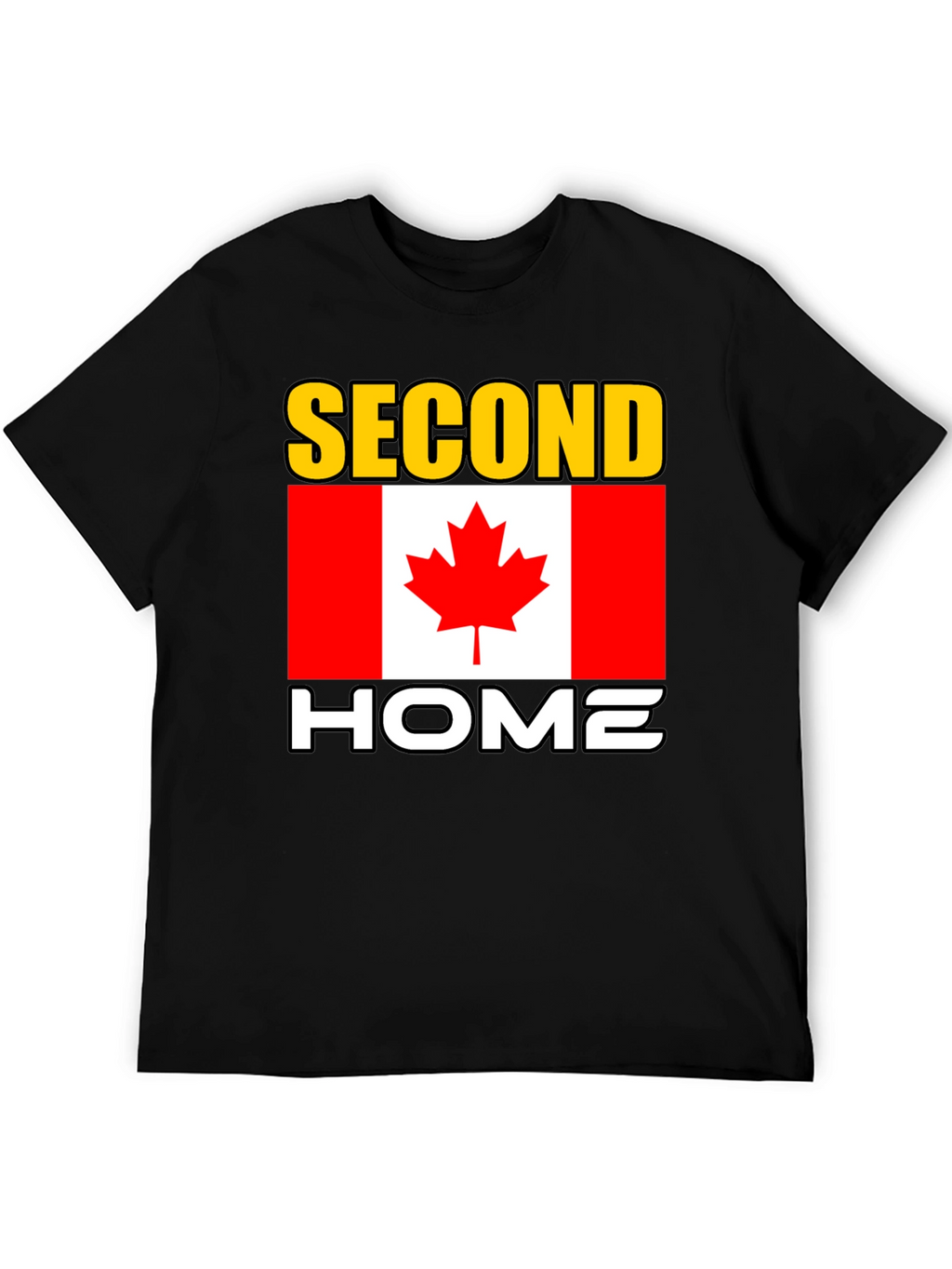 Canada Second Home Black T-Shirt