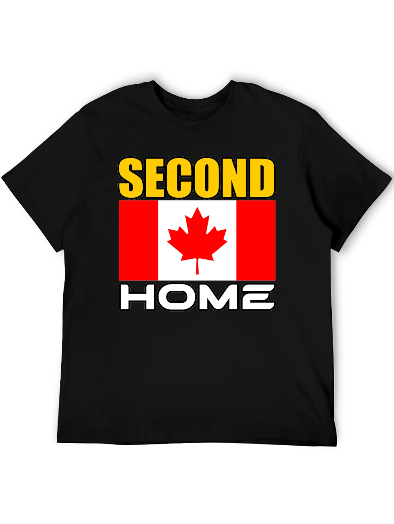 Canada Second Home Black T-Shirt