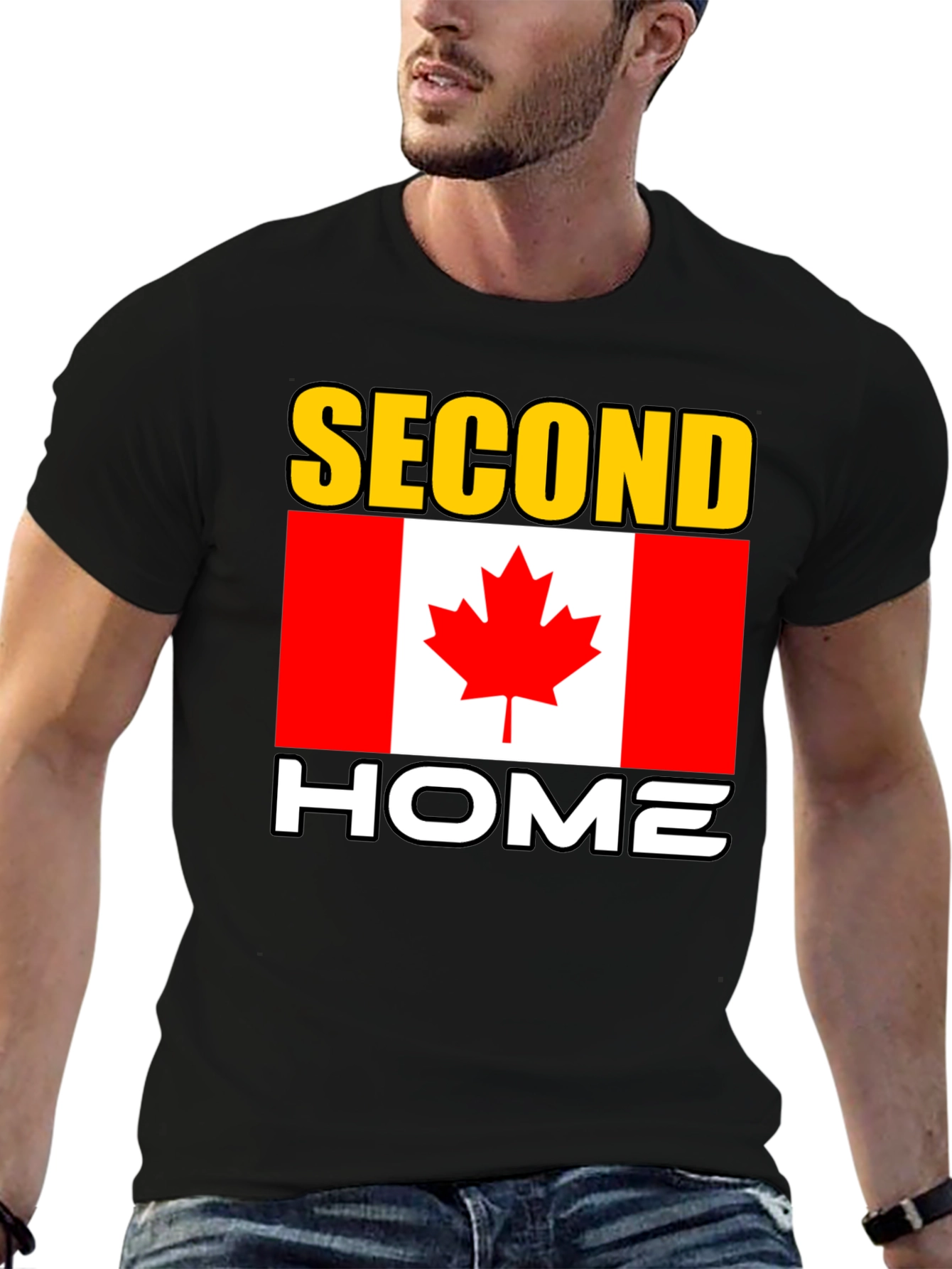 Canada Second Home Black T-Shirt