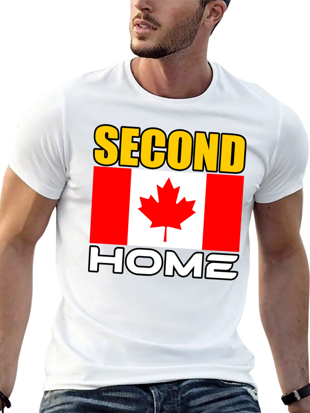 Canada Second Home Black T-Shirt