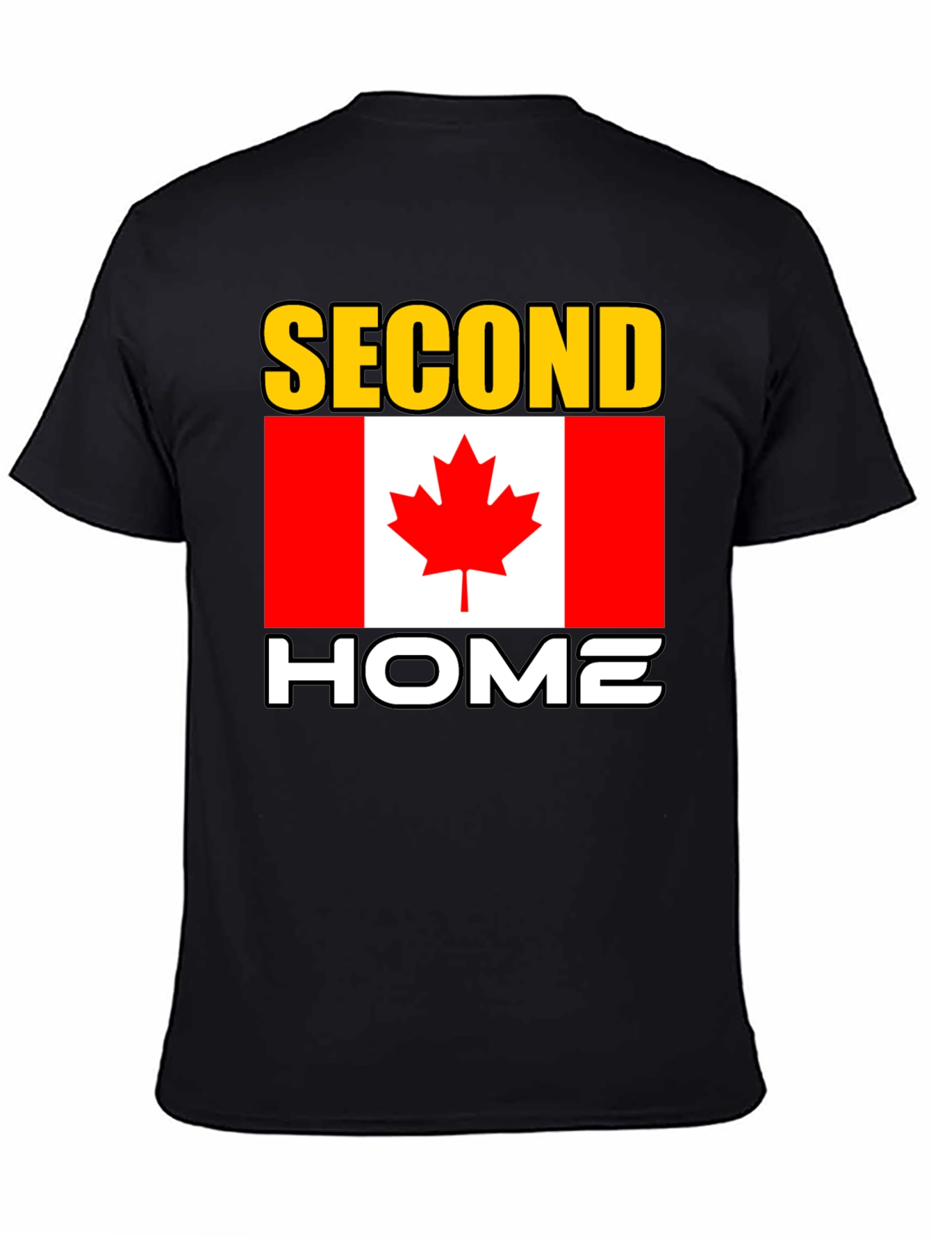 Canada Second Home Black T-Shirt