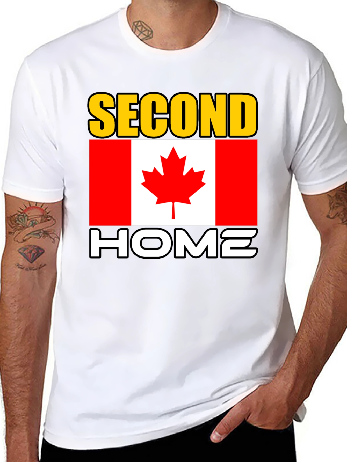 Canada Second Home Black T-Shirt