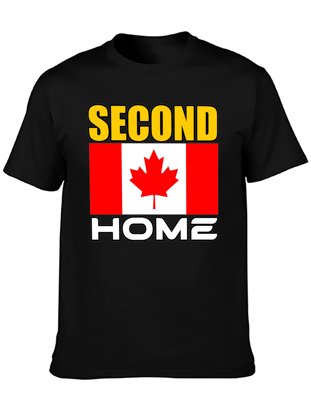Canada Second Home Black T-Shirt