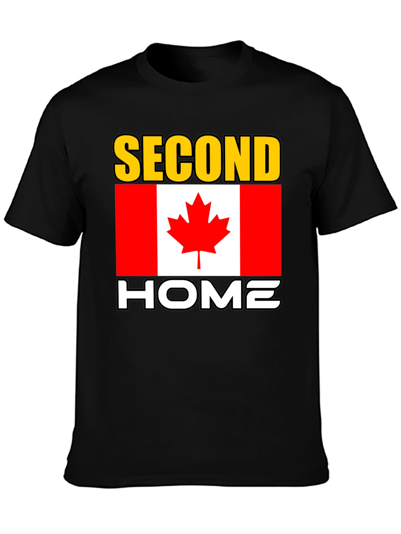 Canada Second Home Black T-Shirt