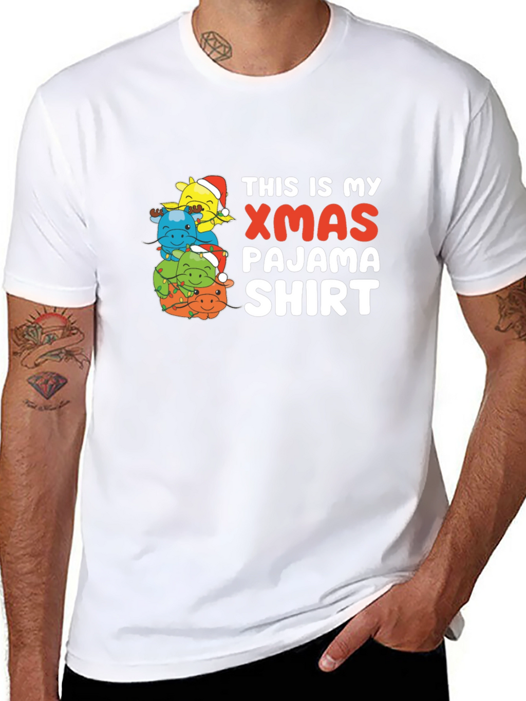 Xmas Pajama Shirt - Holiday Tee
