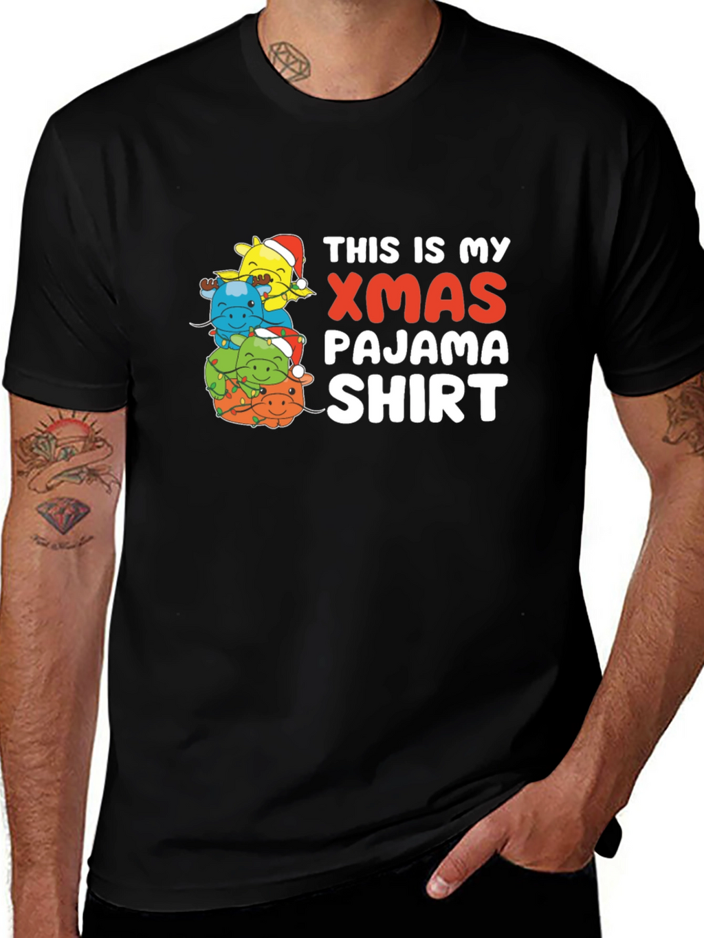 Xmas Pajama Shirt - Holiday Tee