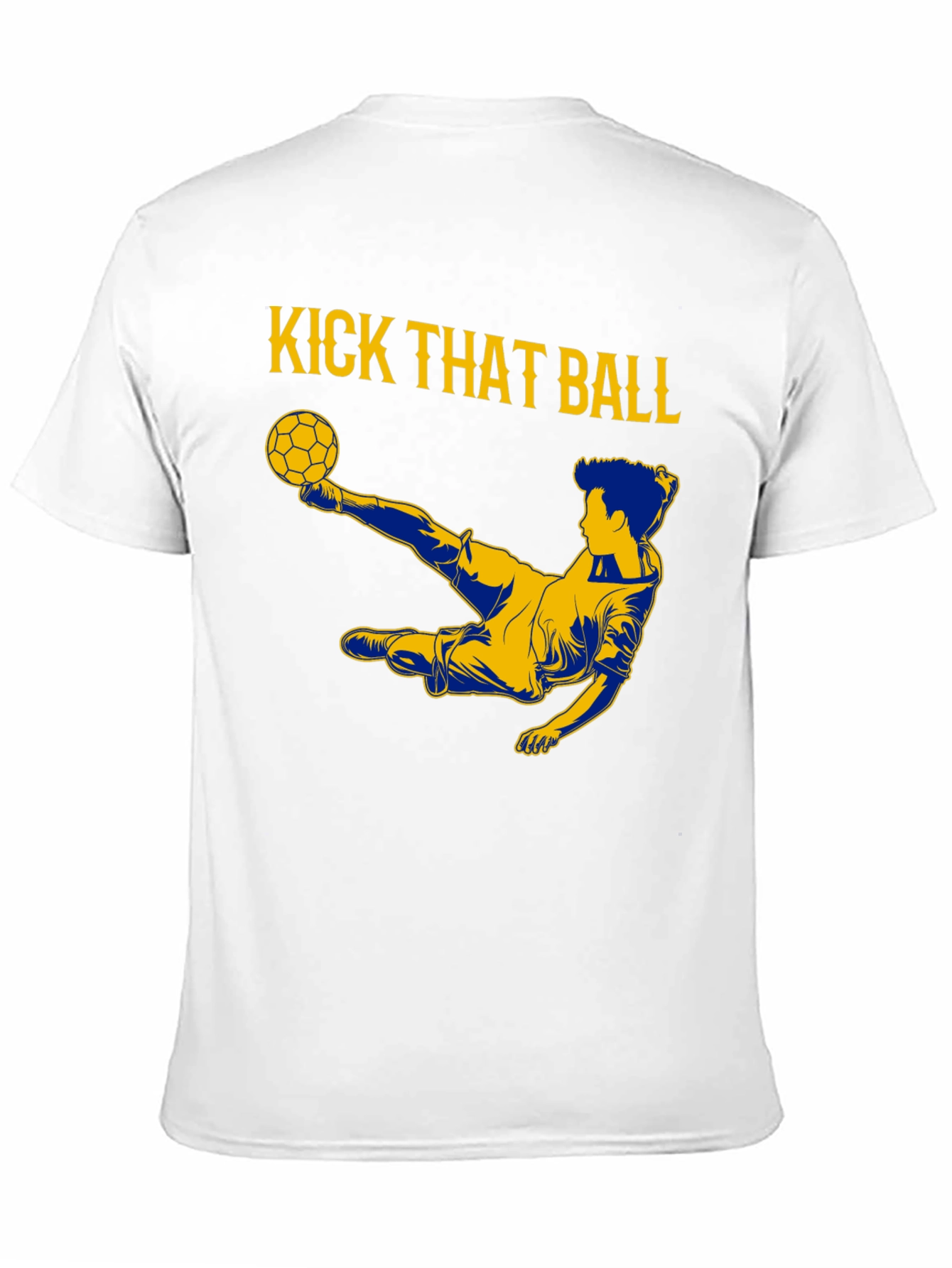 Kick That Ball Graphic Tee - Black Cotton T-Shirt