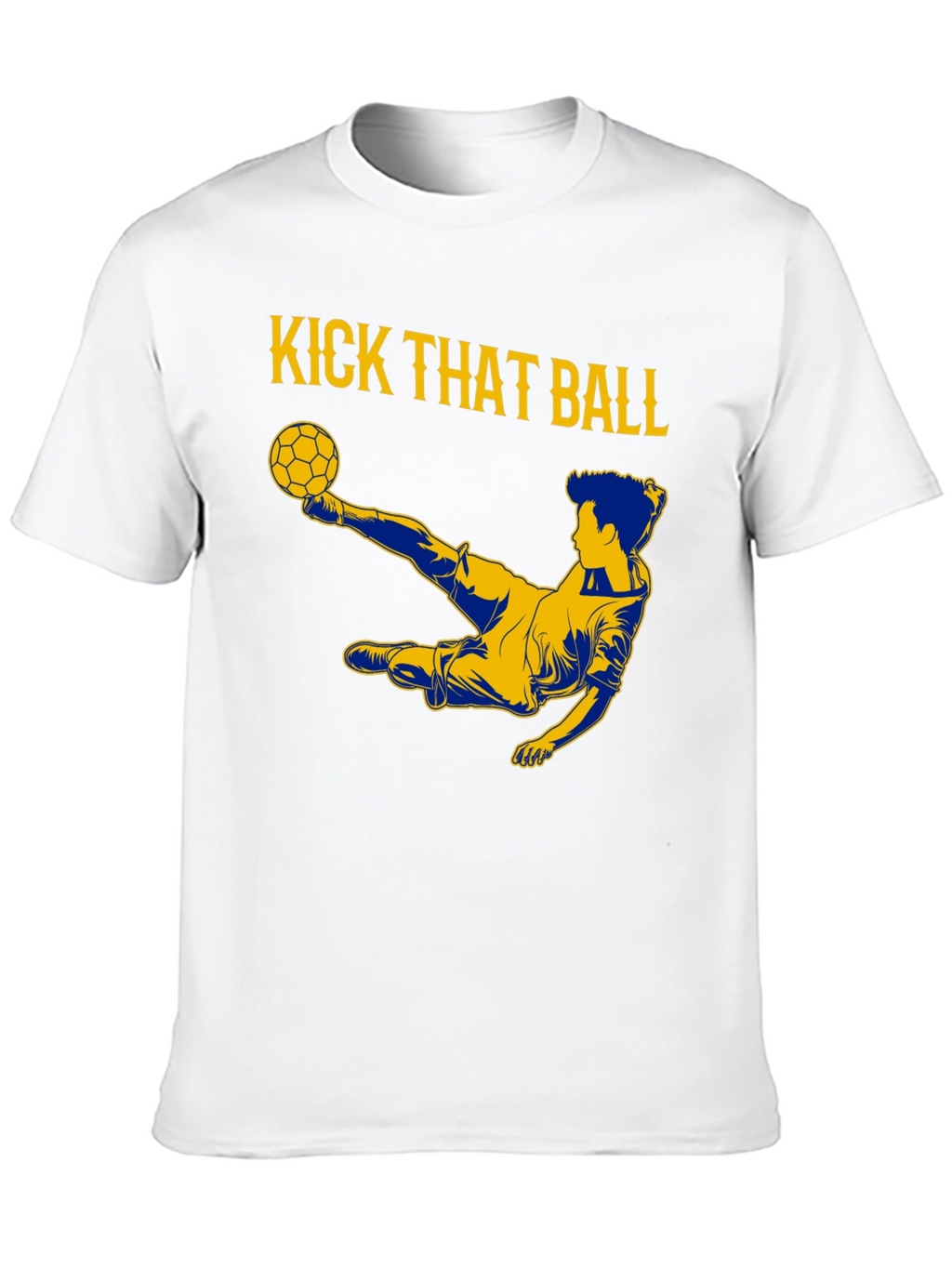 Kick That Ball Graphic Tee - Black Cotton T-Shirt