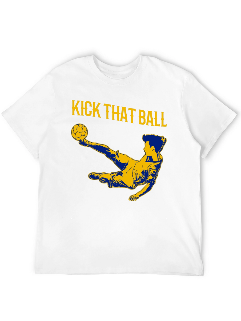 Kick That Ball Graphic Tee - Black Cotton T-Shirt