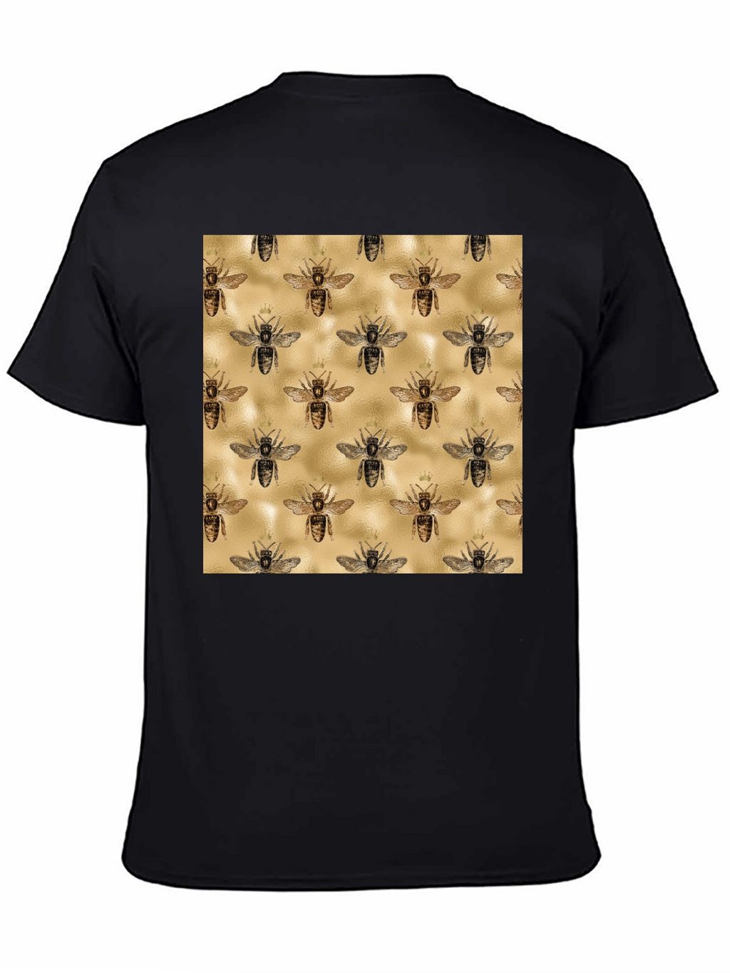 Bee Patterned Tee - Trendy Graphic Print