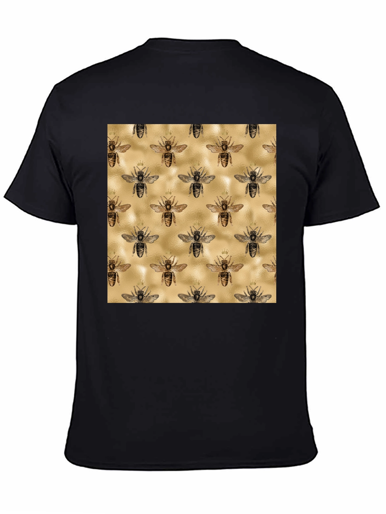Bee Patterned Tee - Trendy Graphic Print