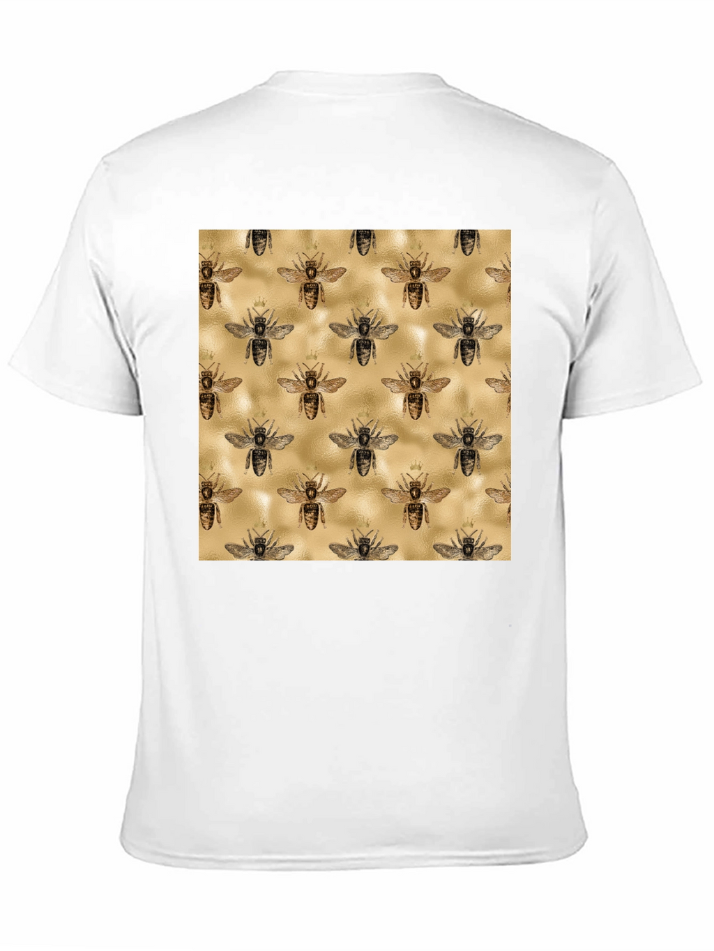 Bee Patterned Tee - Trendy Graphic Print