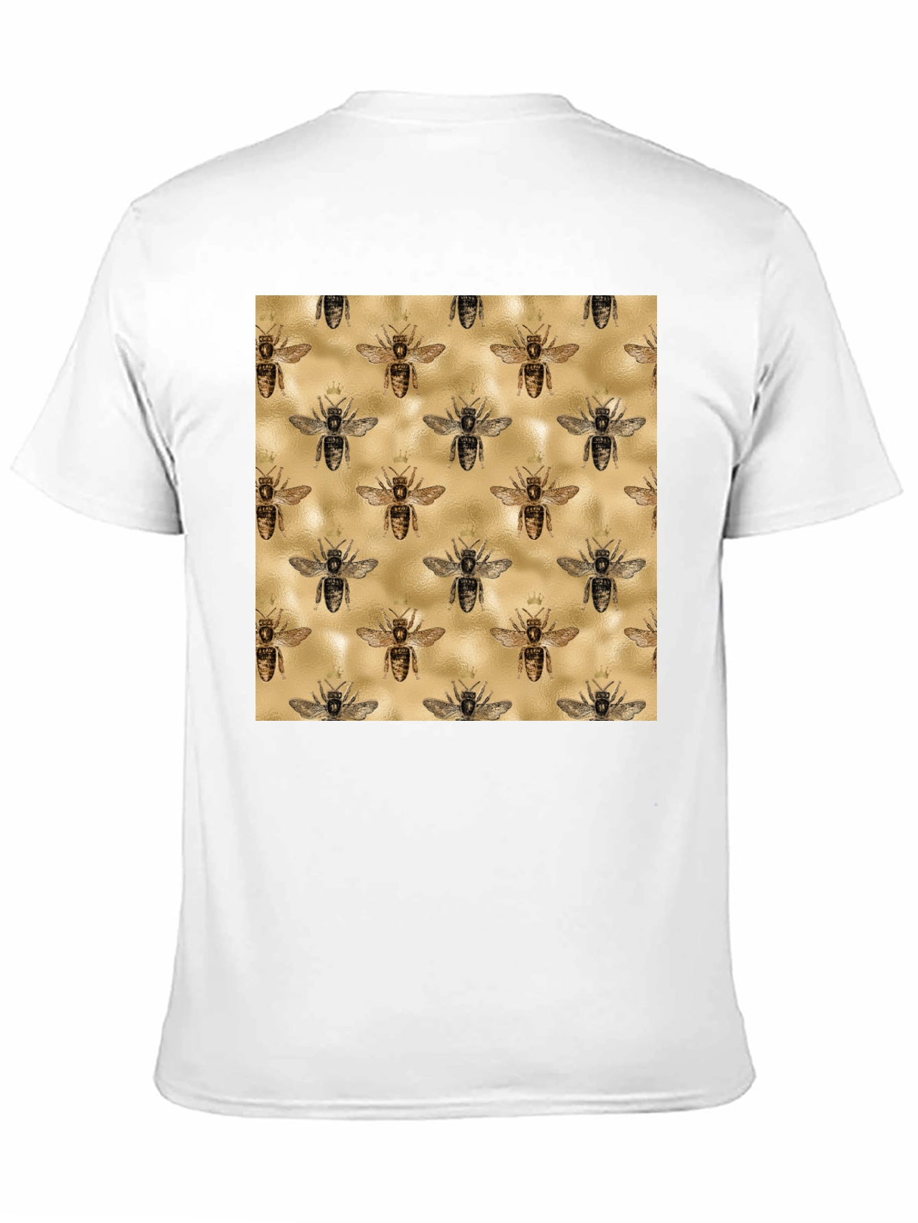 Bee Patterned Tee - Trendy Graphic Print