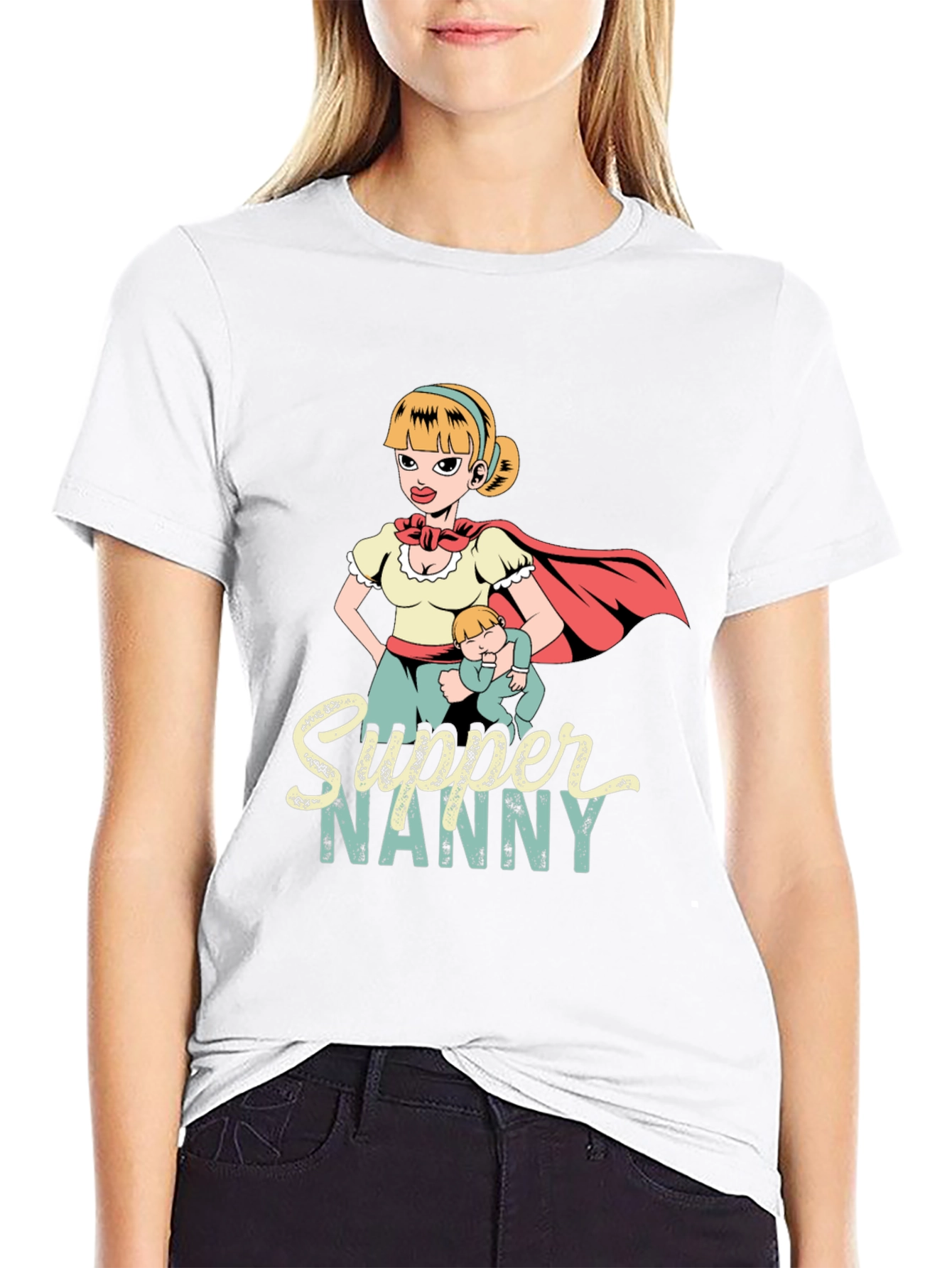 Supper Nanny Graphic T-Shirt - Heroic Babysitter Tee