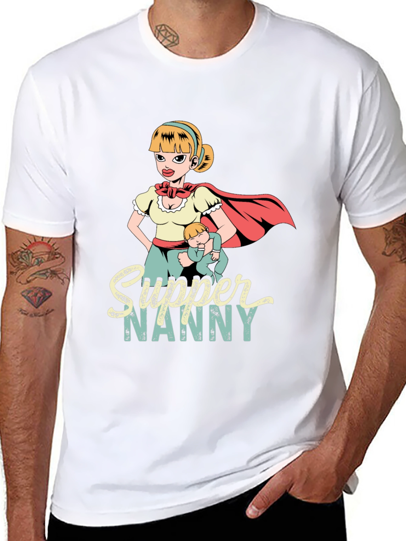 Supper Nanny Graphic T-Shirt - Heroic Babysitter Tee