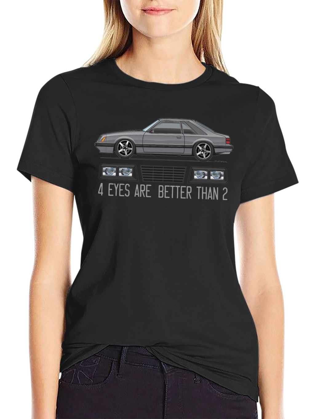 4-Eyed Fox Body Mustang Tee - Better Than 2