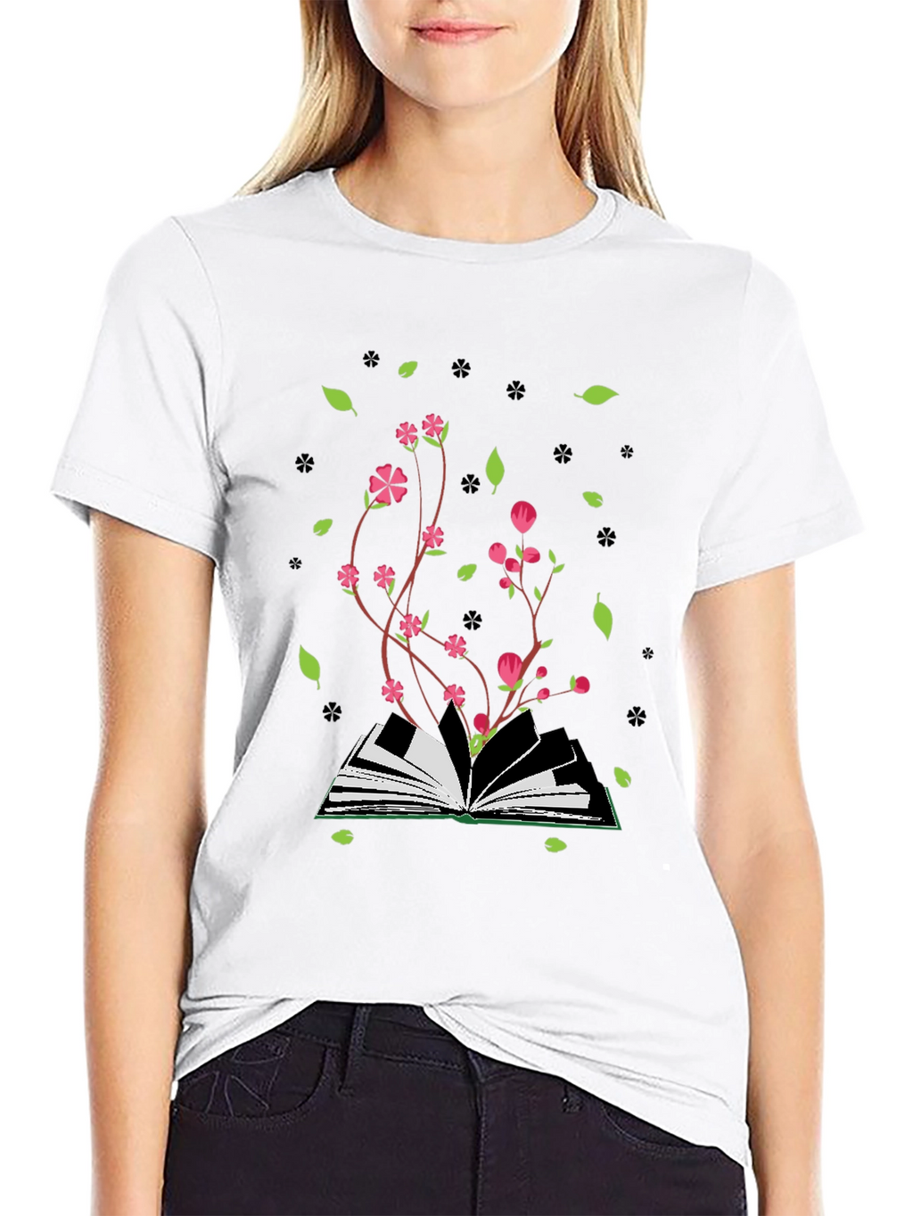 Bookish Bloom Tee - Literary Style
