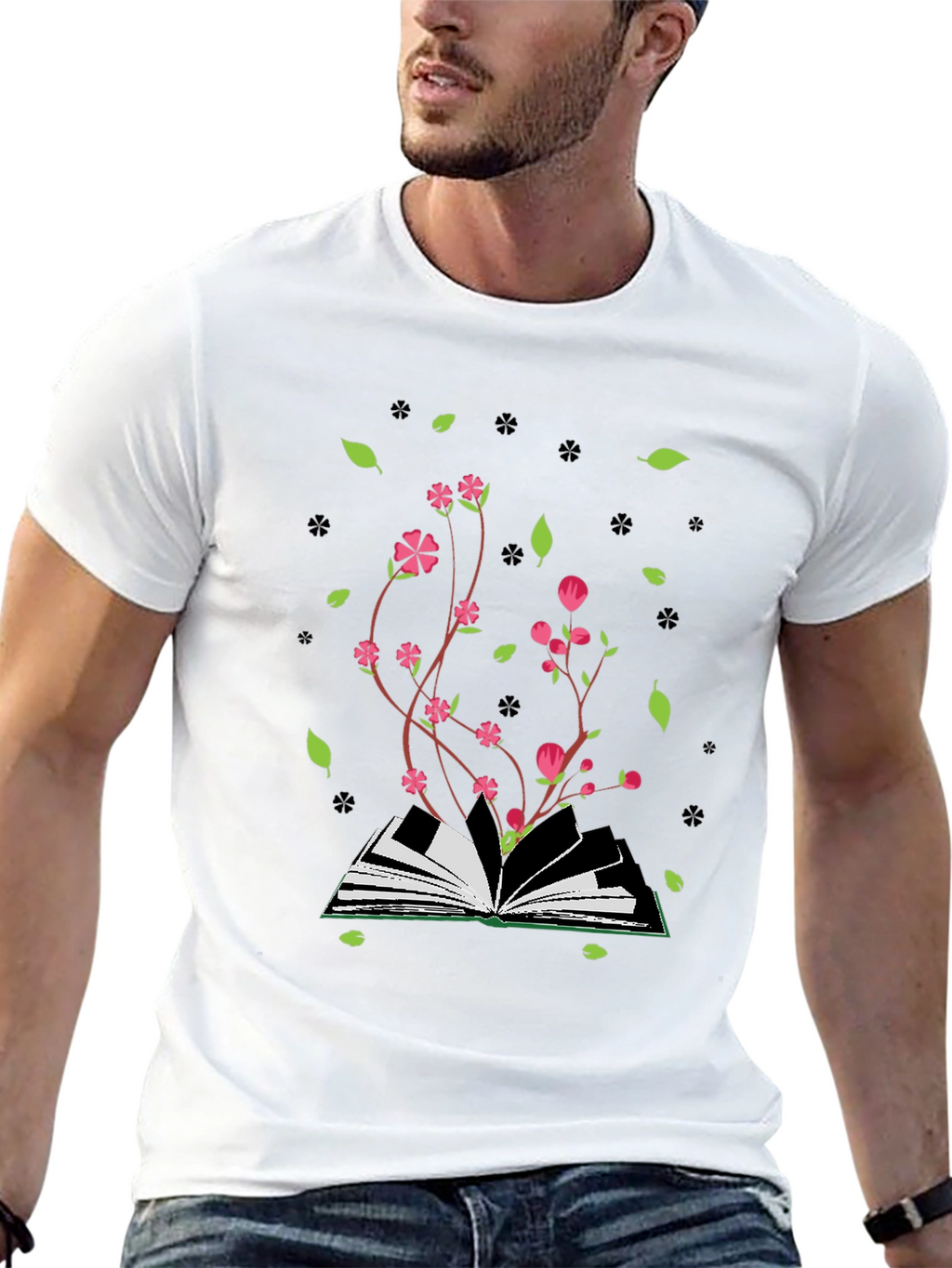 Bookish Bloom Tee - Literary Style