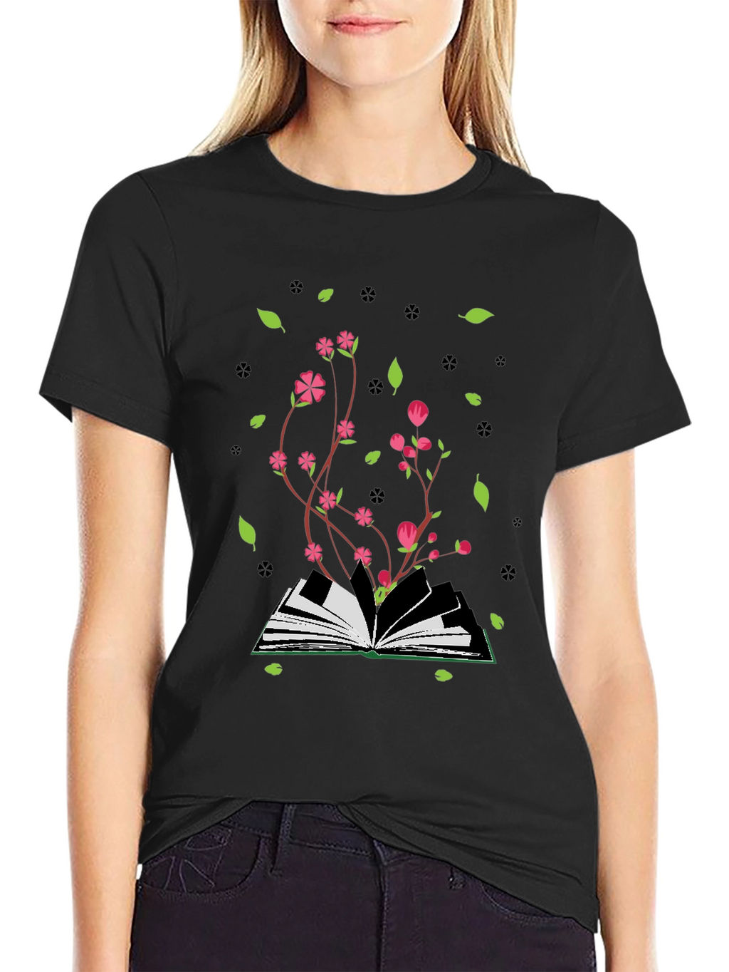 Bookish Bloom Tee - Literary Style