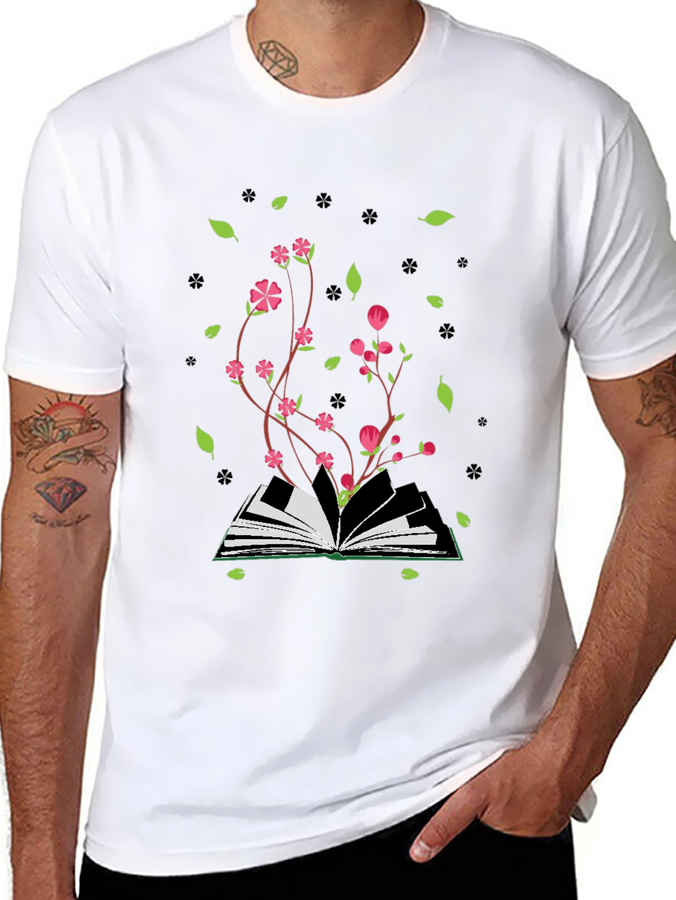 Bookish Bloom Tee - Literary Style