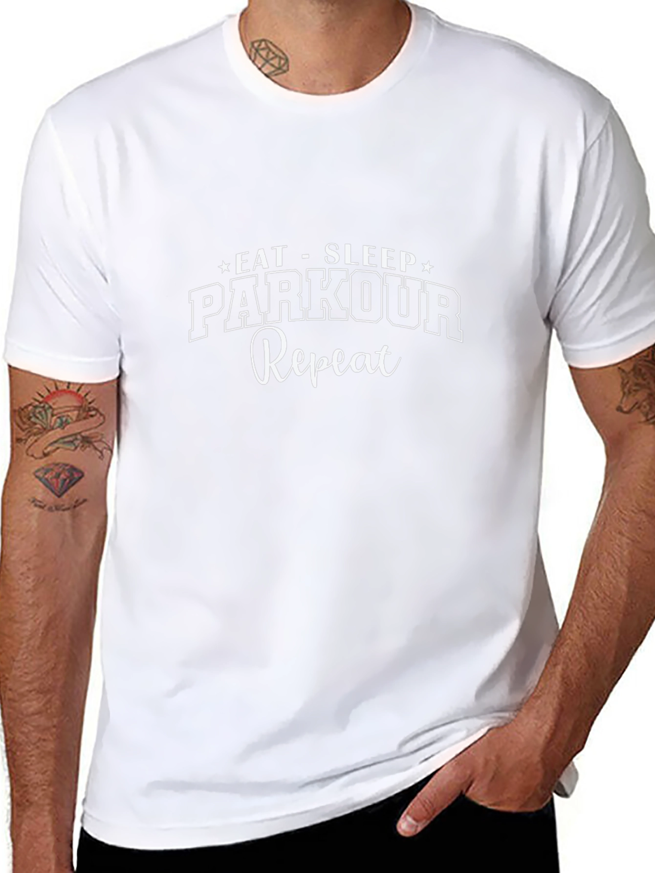 Eat Sleep Parkour Repeat Black T-Shirt