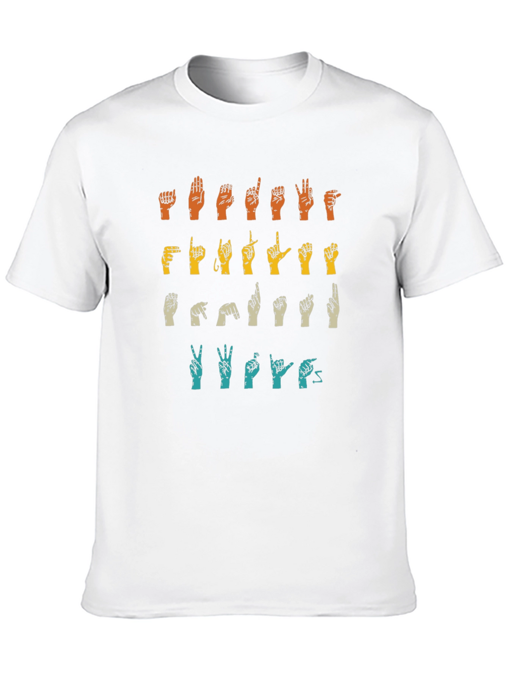 ASL Alphabet T-Shirt - Black Graphic Tee