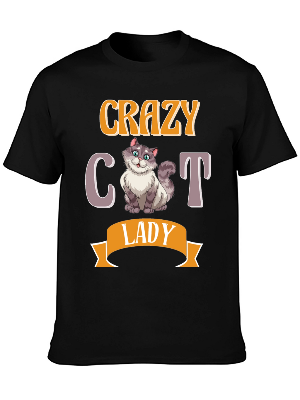Crazy Cat Lady T-Shirt - Novelty Cat Lover Tee