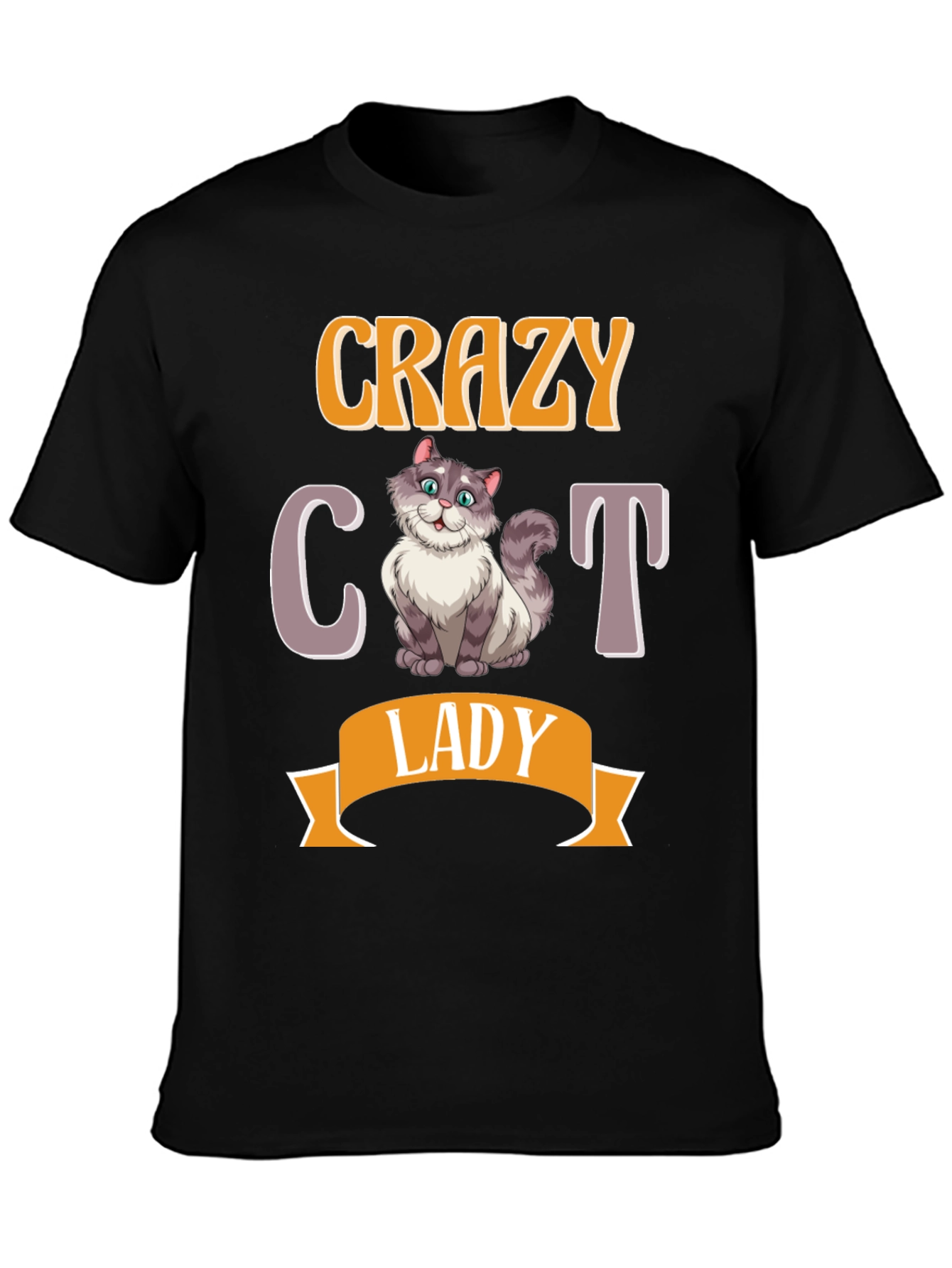 Crazy Cat Lady T-Shirt - Novelty Cat Lover Tee