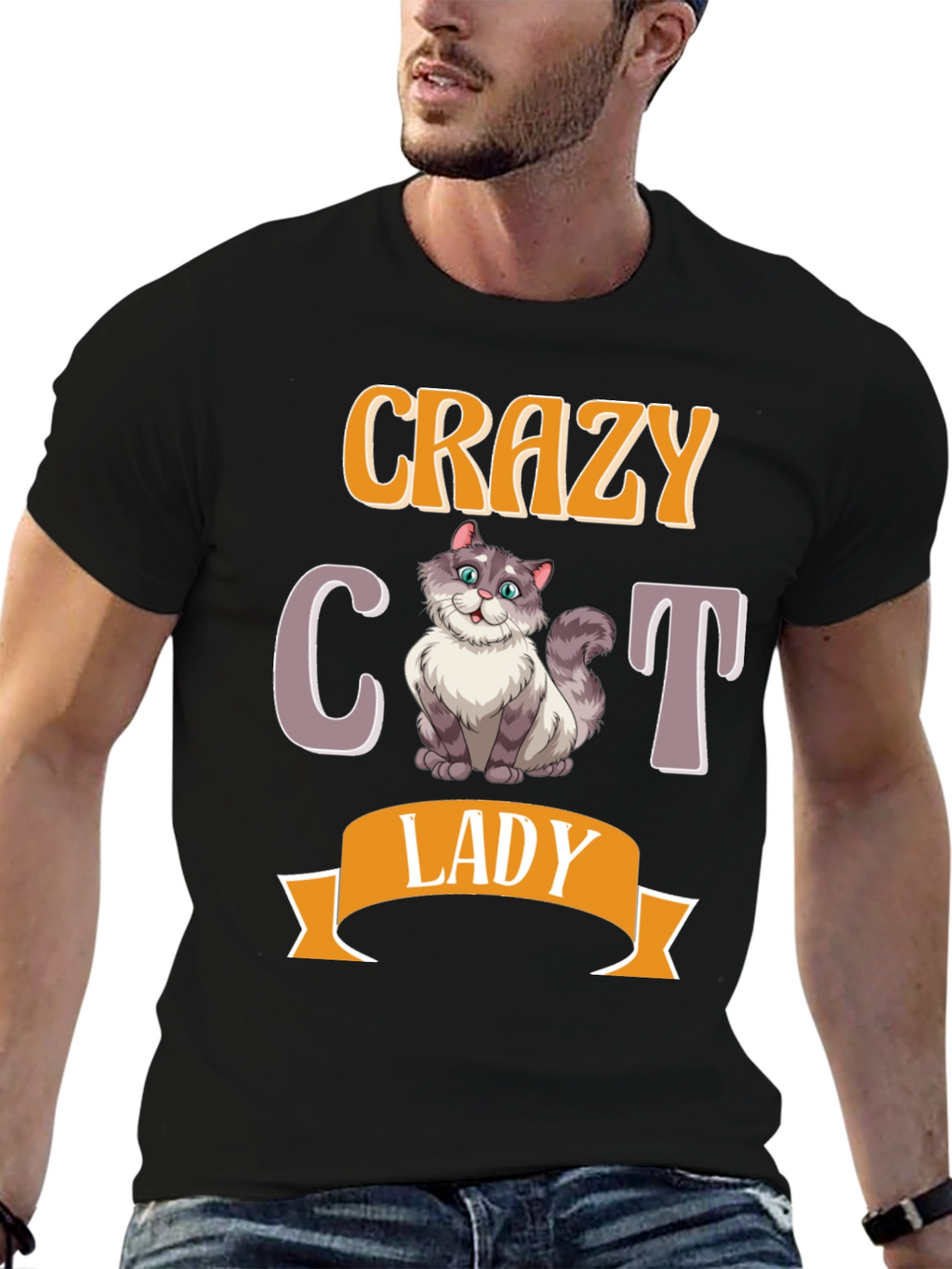 Crazy Cat Lady T-Shirt - Novelty Cat Lover Tee