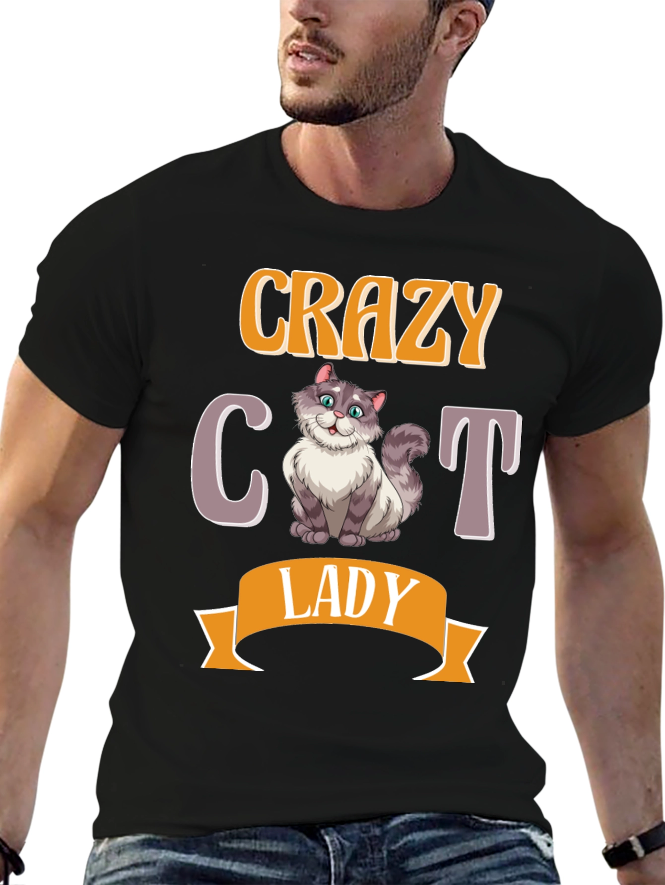 Crazy Cat Lady T-Shirt - Novelty Cat Lover Tee