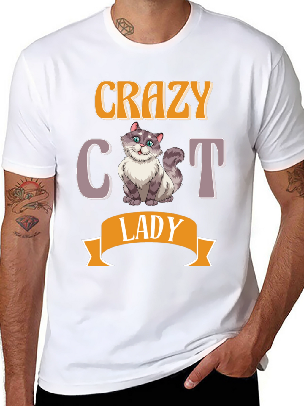 Crazy Cat Lady T-Shirt - Novelty Cat Lover Tee