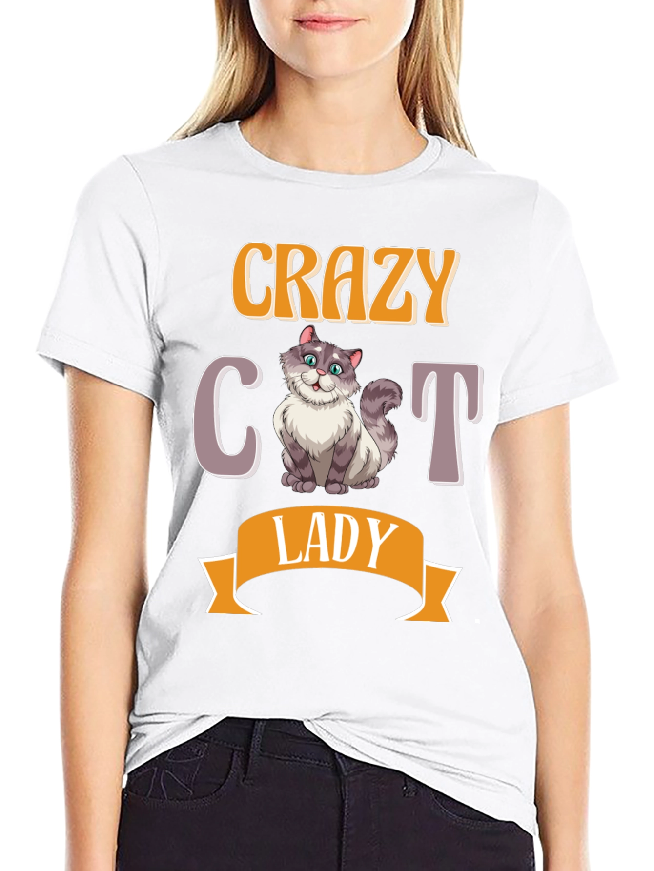 Crazy Cat Lady T-Shirt - Novelty Cat Lover Tee