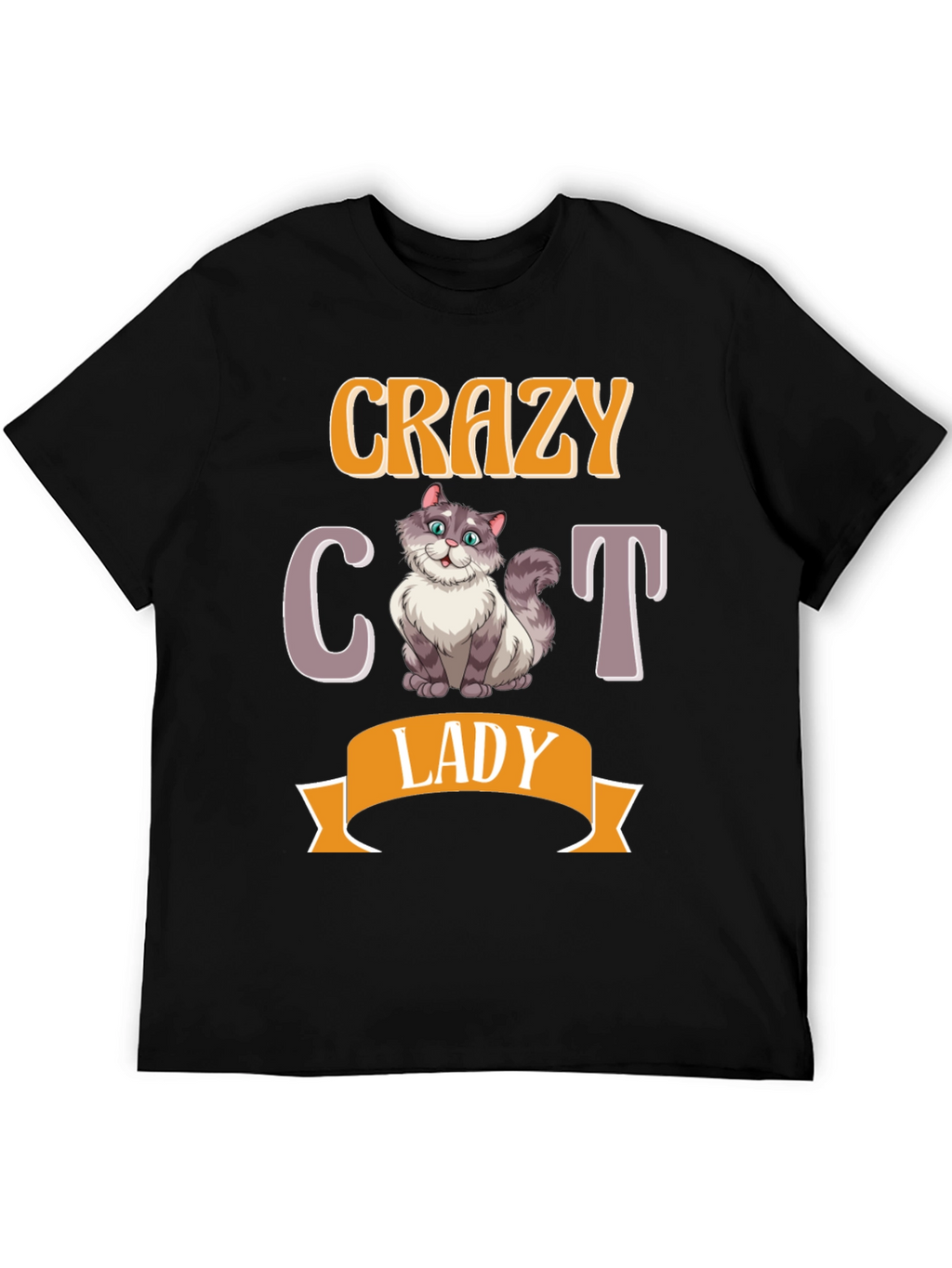 Crazy Cat Lady T-Shirt - Novelty Cat Lover Tee