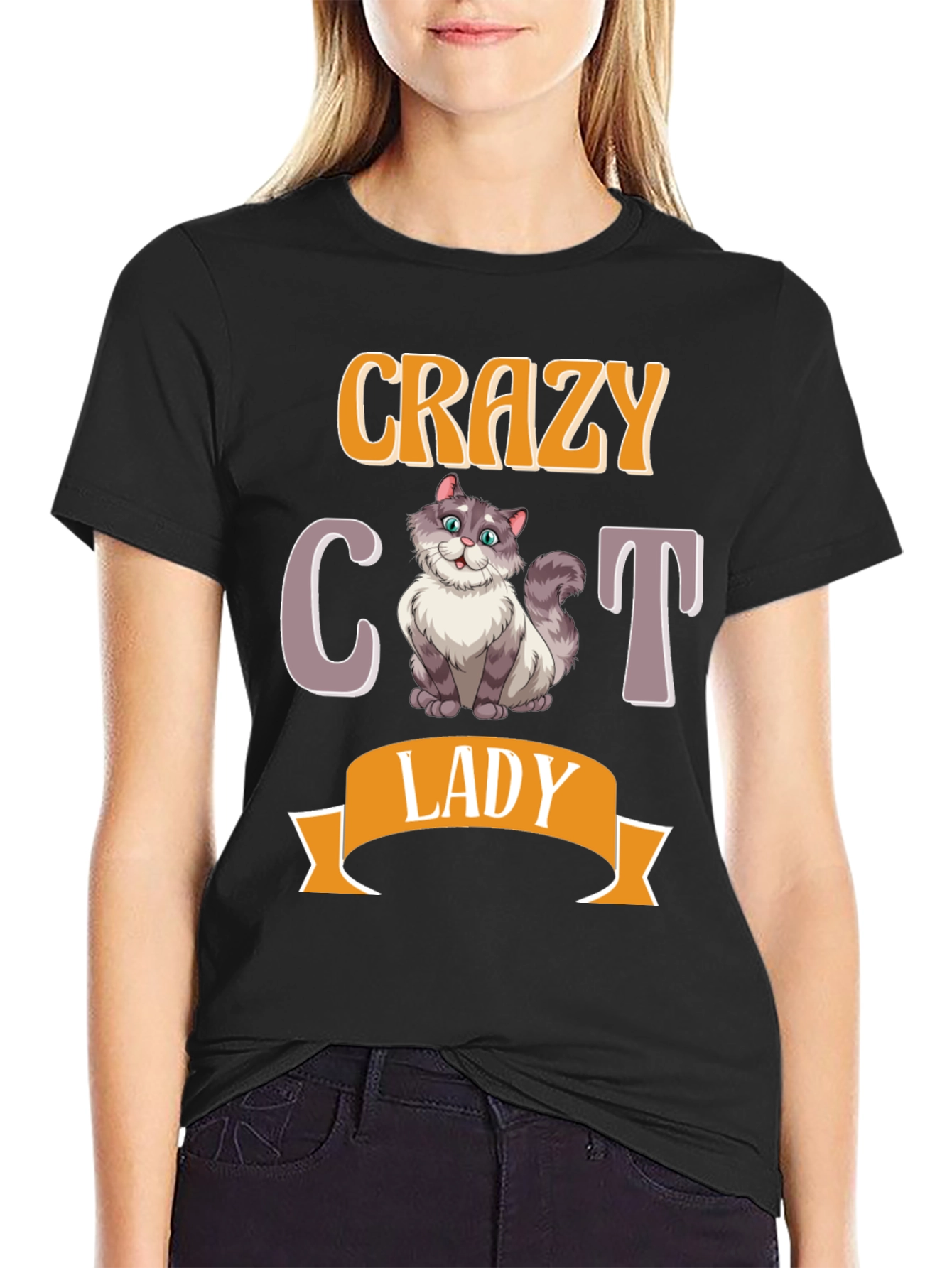Crazy Cat Lady T-Shirt - Novelty Cat Lover Tee