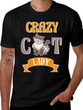 Crazy Cat Lady T-Shirt - Novelty Cat Lover Tee